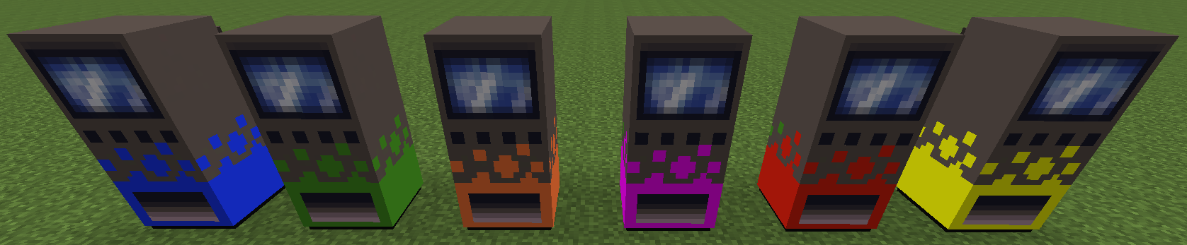 All six vending machine colors